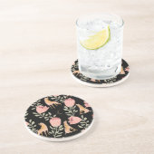 Hyena & Protea: Dunkles Vintages Muster Getränkeuntersetzer (Seite)