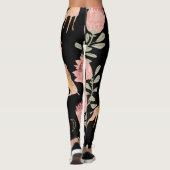 Hyena & Protea: Dunkles Vintages Muster Leggings (Rückseite)