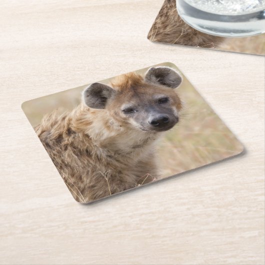 Hyena Rechteckiger Pappuntersetzer (angewinkelt)