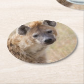 Hyena Runder Pappuntersetzer (Angewinkelt)