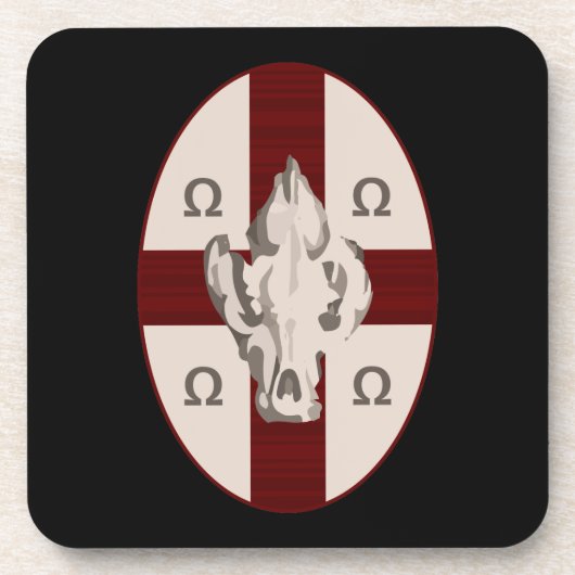 Hyena Shield Getränkeuntersetzer (Vorderseite)