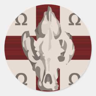 Hyena Shield Runder Aufkleber