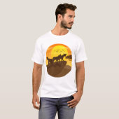 Hyena Silhouette Savanna Forest Art T-Shirt (Vorne ganz)