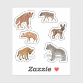 Hyena Stickers Aufkleber (Blatt)