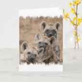 Hyenas Greeting Card Karte (Gelbe Blume)