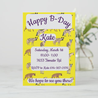 Hyenas Happy Birthday Einladung