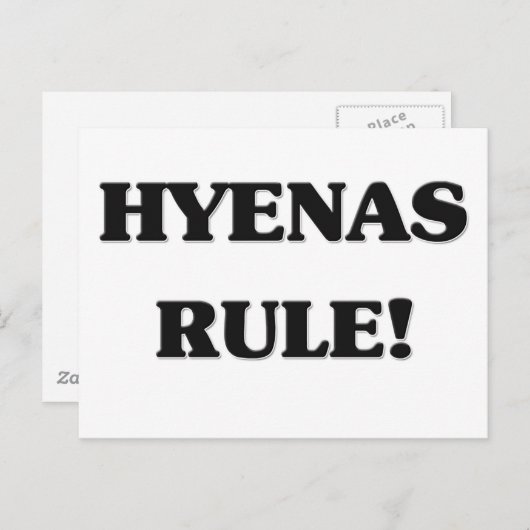 Hyenas Rule Postkarte (Vorne/Hinten)