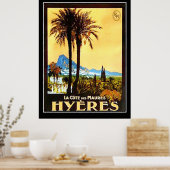 Hyeres Cote da Azur Vintages Werbeplakat Poster (Küche)