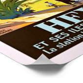 Hyeres France Vintage Reisewerbung Poster (Ecke)