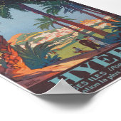 Hyeres France Vintage Travel Poster (Ecke)