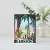 Hyeres Frankreich Vintage Reise Postkarte (Stehend Vorderseite)