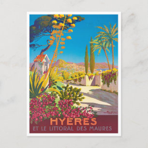 Hyeres Frankreich Vintage Reise Postkarte
