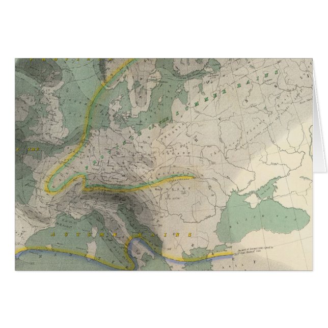 Hyetographic map Europe (Vorderseite (Horizontal))