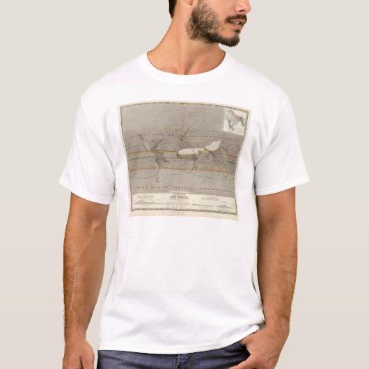 Hyetographic Regenkarte T-Shirt (Vorderseite)
