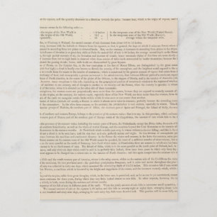 Hyetographische oder Regenkarte der Welt Postkarte