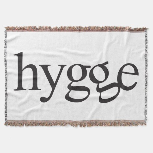 Hyge Black and White Throw Blanket Decke (Vorderseite)