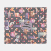 Hyge Blankets - Cosy Life Monogram Watercolor Art Fleecedecke (Vorderseite (Horizontal))