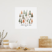Hyge: farbenfrohe Bäume, gemütliche Momente Poster (Küche)