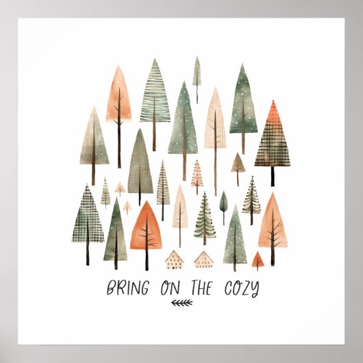 Hyge: farbenfrohe Bäume, gemütliche Momente Poster (Vorne)