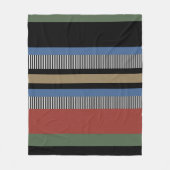 Hyge Multicolored Stripes Skandinavien Inspiriert Fleecedecke (Vorderseite)