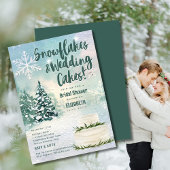 Hyge Snowflakes und Hochzeitstorte Brautparty Einladung