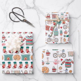 Hygee Christmas Jumper Pattern Geschenkpapier Set