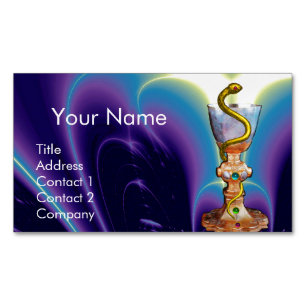 HYGEIA - Arzneimittel, Apotheke /Lila blau Magnetische Visitenkarte