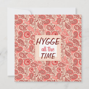 HYGGE all Time Cosy Pink Paisley Card