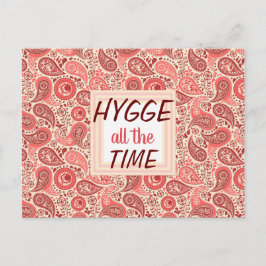 HYGGE all Time Cozy Pink Paisley Postkarte