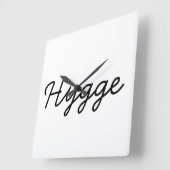Hygge Black Elegant Quadratische Wanduhr (Winkel)