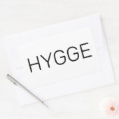 Hygge Black Rechteckiger Aufkleber (Umschlag)