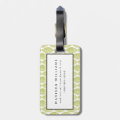 Hygge Blumen-Muster Gepäckanhänger (Rückseite vertikal)