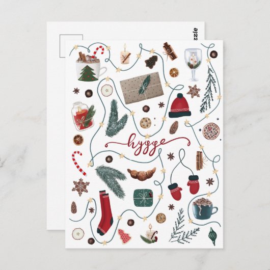 Hygge Christmas Collection Postkarte (Vorne/Hinten)