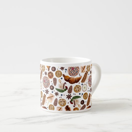 Hygge Christmas Cookie Pattern Espressotasse (Vorderseite Rechts)