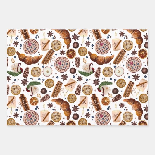 Hygge Christmas Cookie Pattern Geschenkpapier Set (Vorderseite 3)