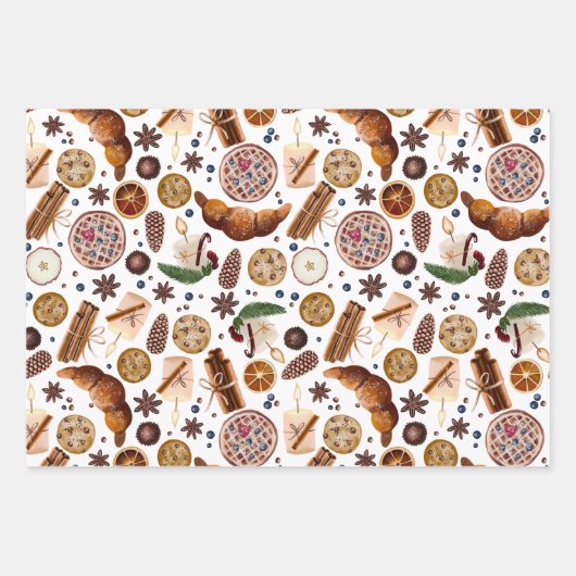 Hygge Christmas Cookie Pattern Geschenkpapier Set (Vorderseite 2)