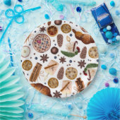 Hygge Christmas Cookie Pattern Pappteller (Party)