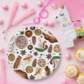 Hygge Christmas Cookie Pattern Pappteller (Party)