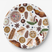 Hygge Christmas Cookie Pattern Pappteller (Vorderseite)