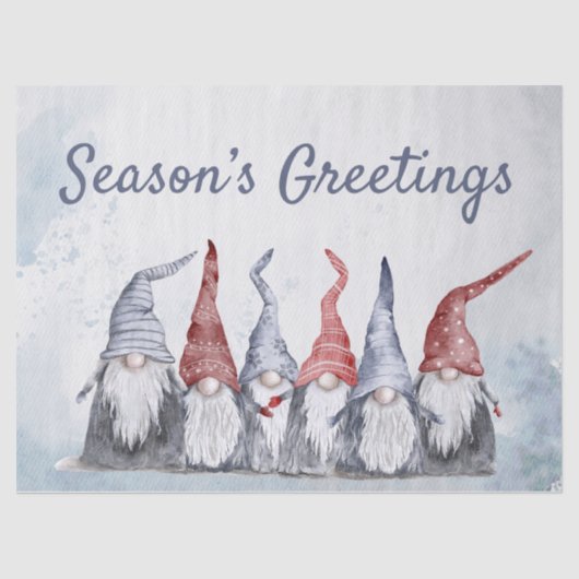 Hygge Christmas Holiday Gnomes Seidenpapier (Vorderseite)