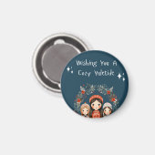 Hygge Christmas Mother and Daughters Wreath Magnet (Vorderseite/Rückseite)