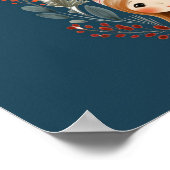 Hygge Christmas Mother and Daughters Wreath Poster (Ecke)