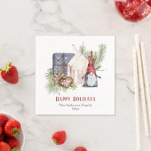 Hygge Christmas Niedlich Gnome Nordic Holidays Serviette (Beispiel)