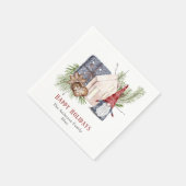 Hygge Christmas Niedlich Gnome Nordic Holidays Serviette (Ecke)