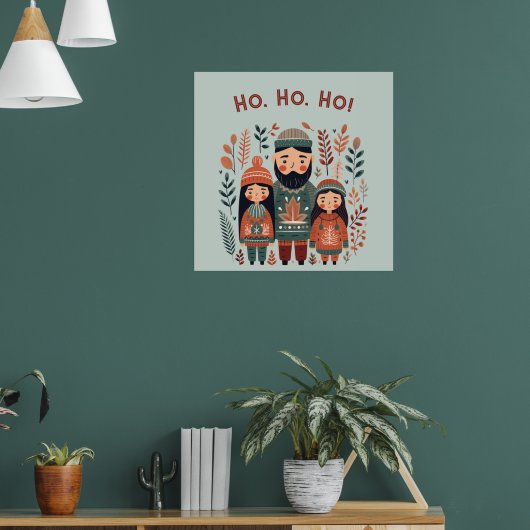 Hygge Christmas Scandinavian Cozy Family Poster (Wohnzimmer 1)