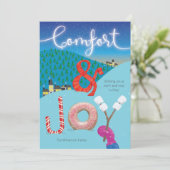 Hygge Comfort und Freude Illustrierte Leckereien Karte (Stehend Vorderseite)