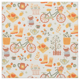 hygge cottagecore Teegarten Fahrrad Stoff