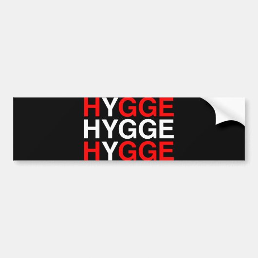 HYGGE Dänische Flagge Autoaufkleber (Vorne)