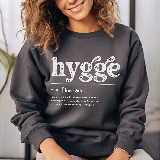 Hygge Definition Dänisches Zitat Nordic Cosy Saiso Sweatshirt