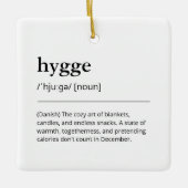 Hygge Definition Gemütliches Urlaubsstil Geschenk Keramikornament (Vorderseite)